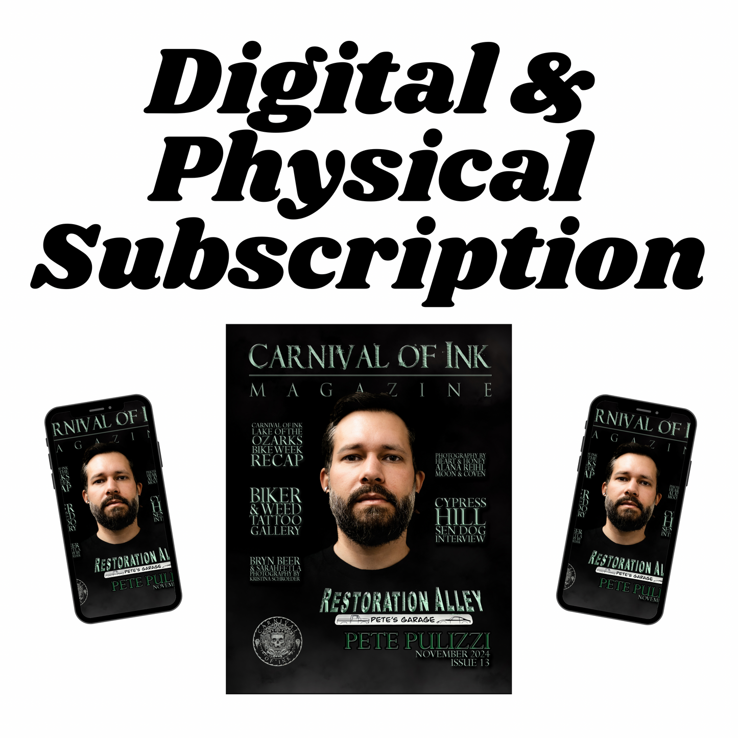 Digital & Physical Magazine Subscription - Carnival of Ink Magazine